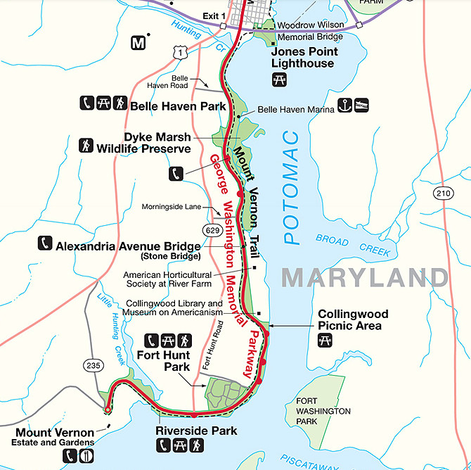 Map of Dyke Marsh